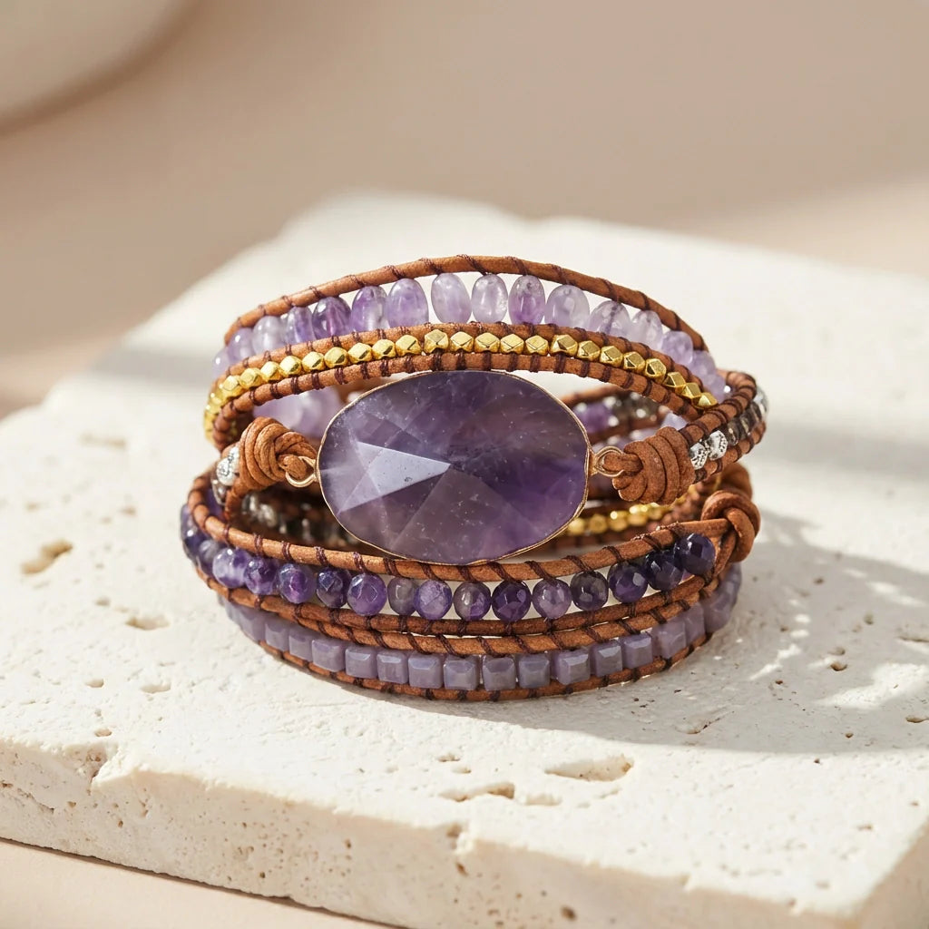 Amethyst Crown Bracelet - Amethyst