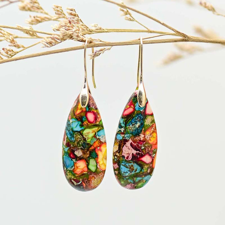 Decisive Jasper Earrings Goudkleurig - Jasper