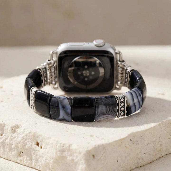 Onyx & Agate Apple Watch Band - Agate