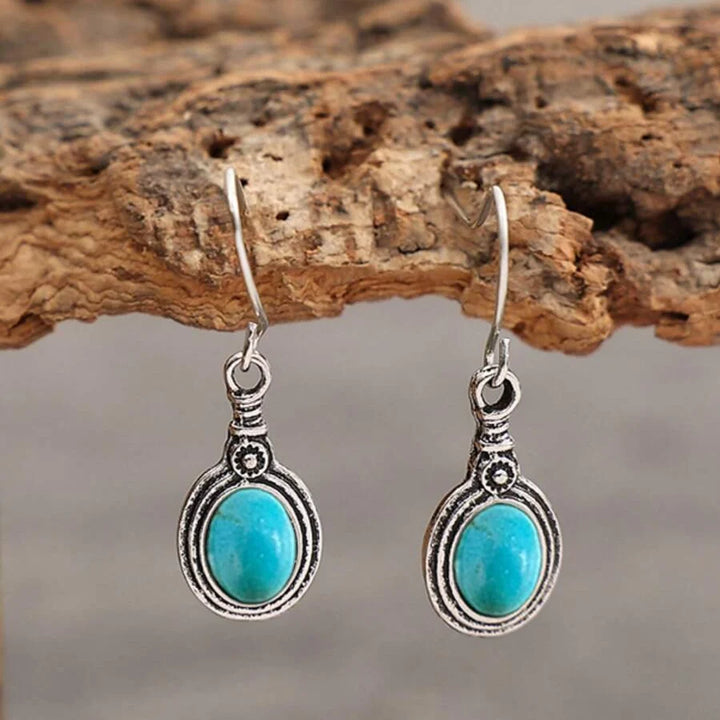 Western Style Turquoise Drop Earrings