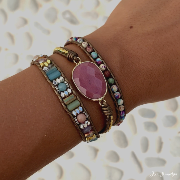 Rhodonite Positivity Bracelet - Rhodonite