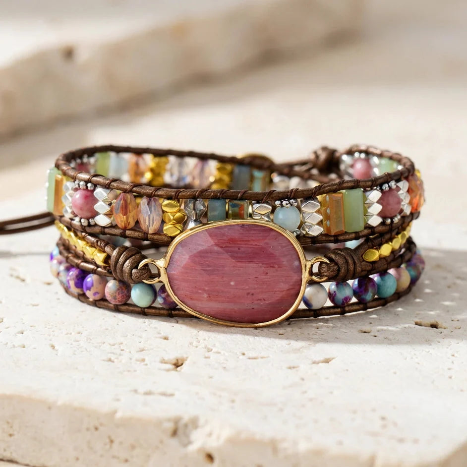 Rhodonite Positivity Bracelet - Rhodonite