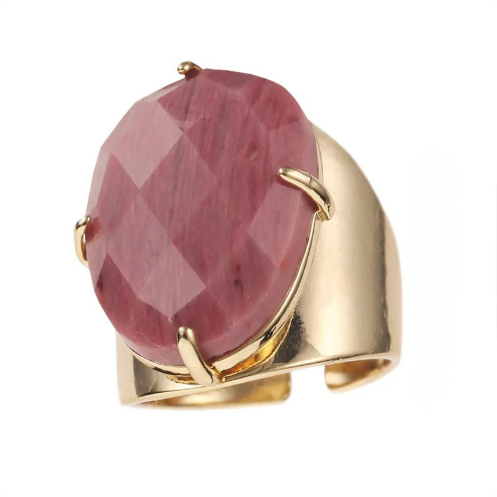 Rhodonite Positivity Ring - Rhodonite