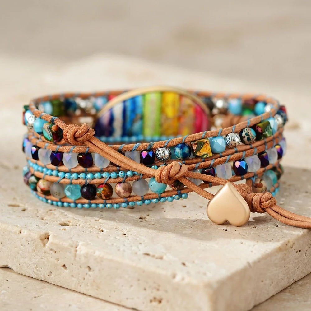 Positive Chakra Tree of Life Bracelet - Jasper