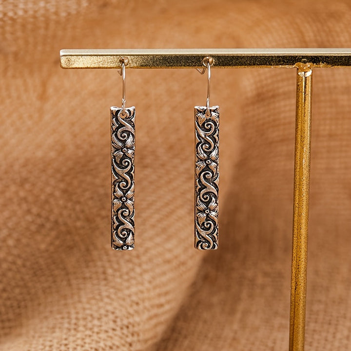 Vintage Boho Bar Pendant Earrings