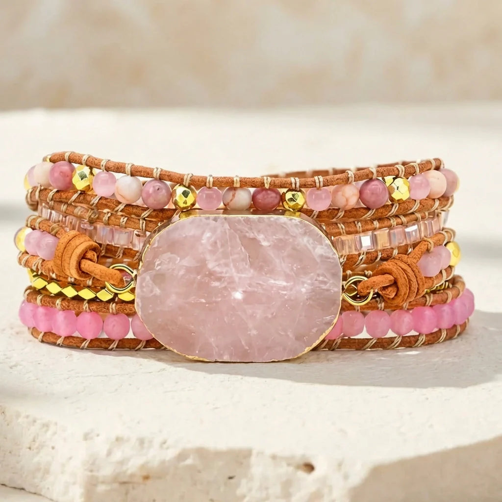 Power of Love Rose Quartz Bracelet - Rose Quartz