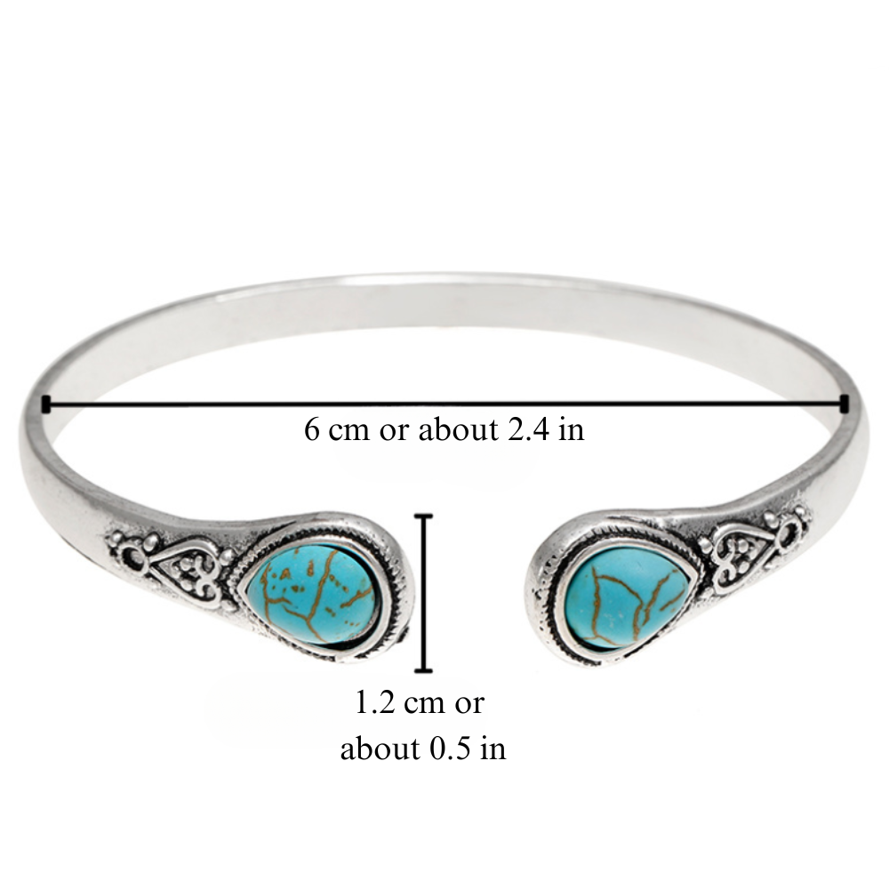 TURQUOISE BOHO BANGLE (ADJUSTABLE)