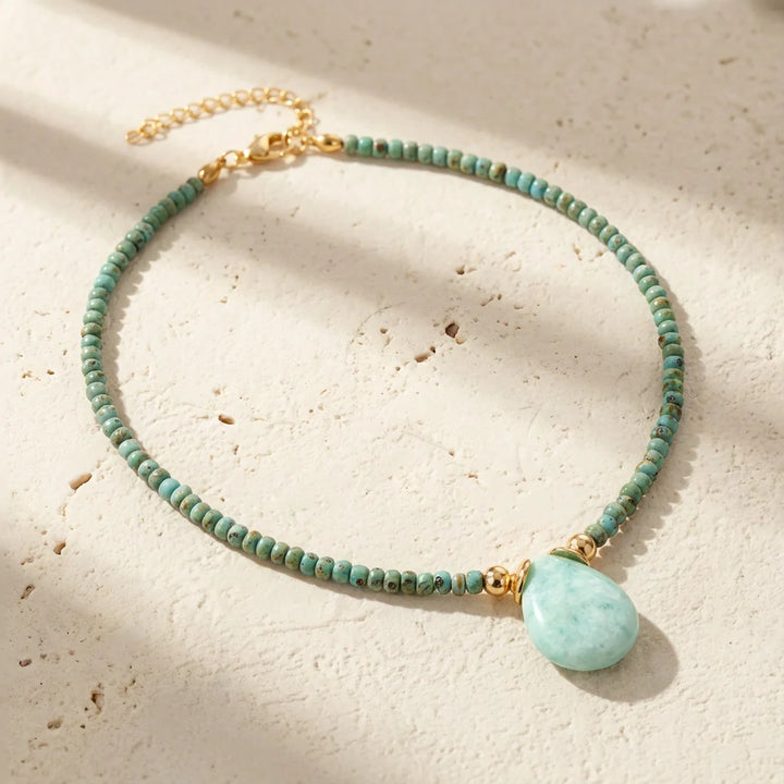 Amazonite Drop Necklace - Amazonite 