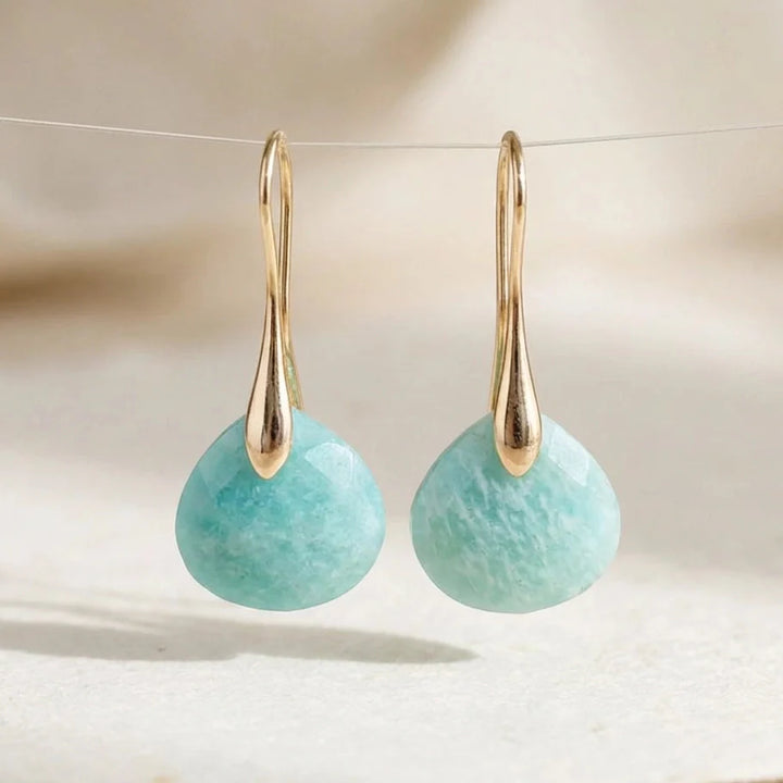 Balancing Amazonite Drop Earrings - Amazonite 