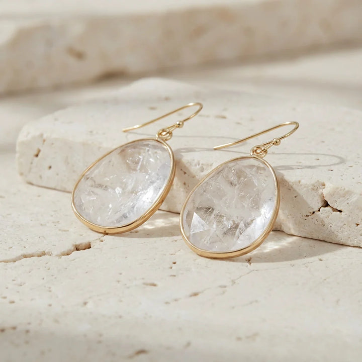 Purifying Clear Quartz Earrings - Clear Quartz