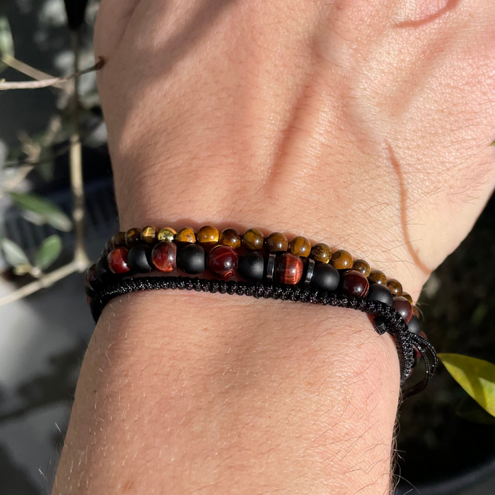 Tiger’s eye Fortune Bracelet Stack - Tiger's Eye