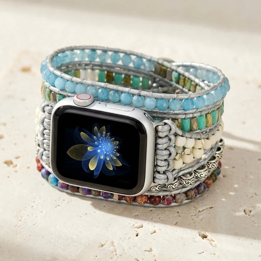 Protective Harmony Apple Watch Straps - Amazonite 