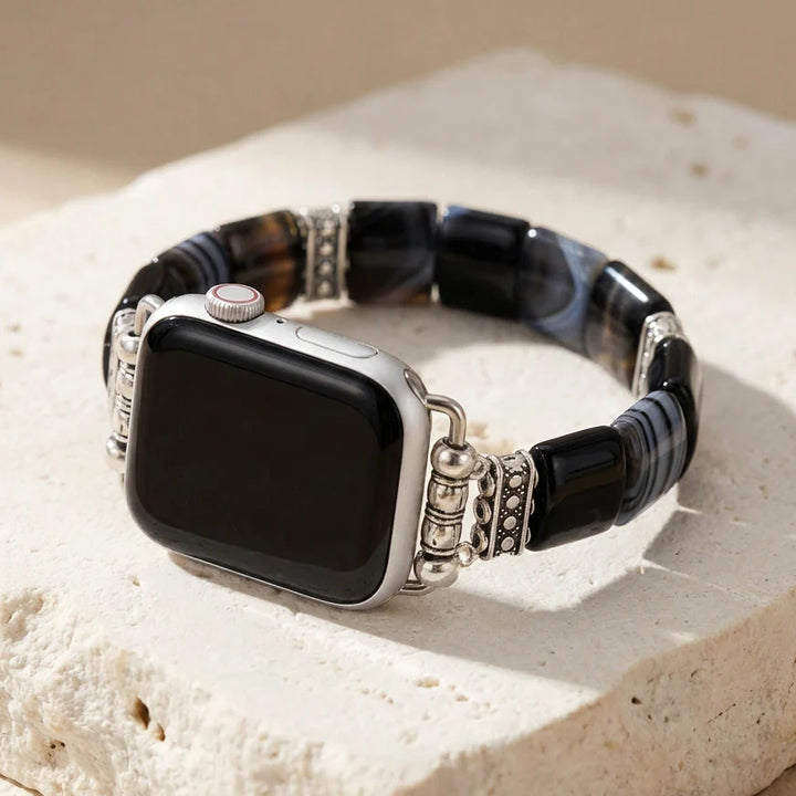 Onyx & Agate Apple Watch Band - Agate
