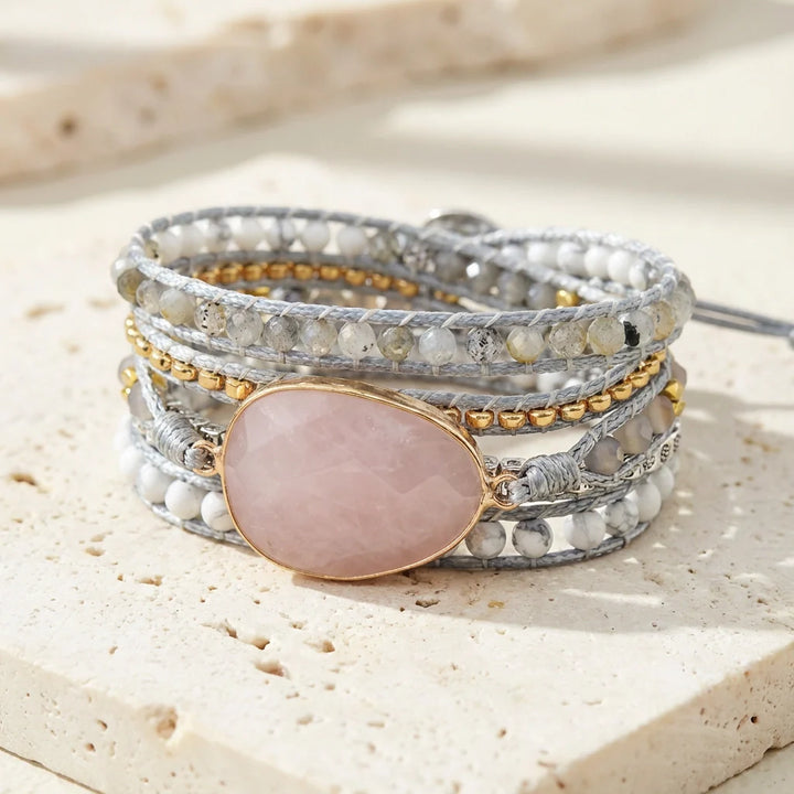 Vegan Bracelet of Love - Rose Quartz
