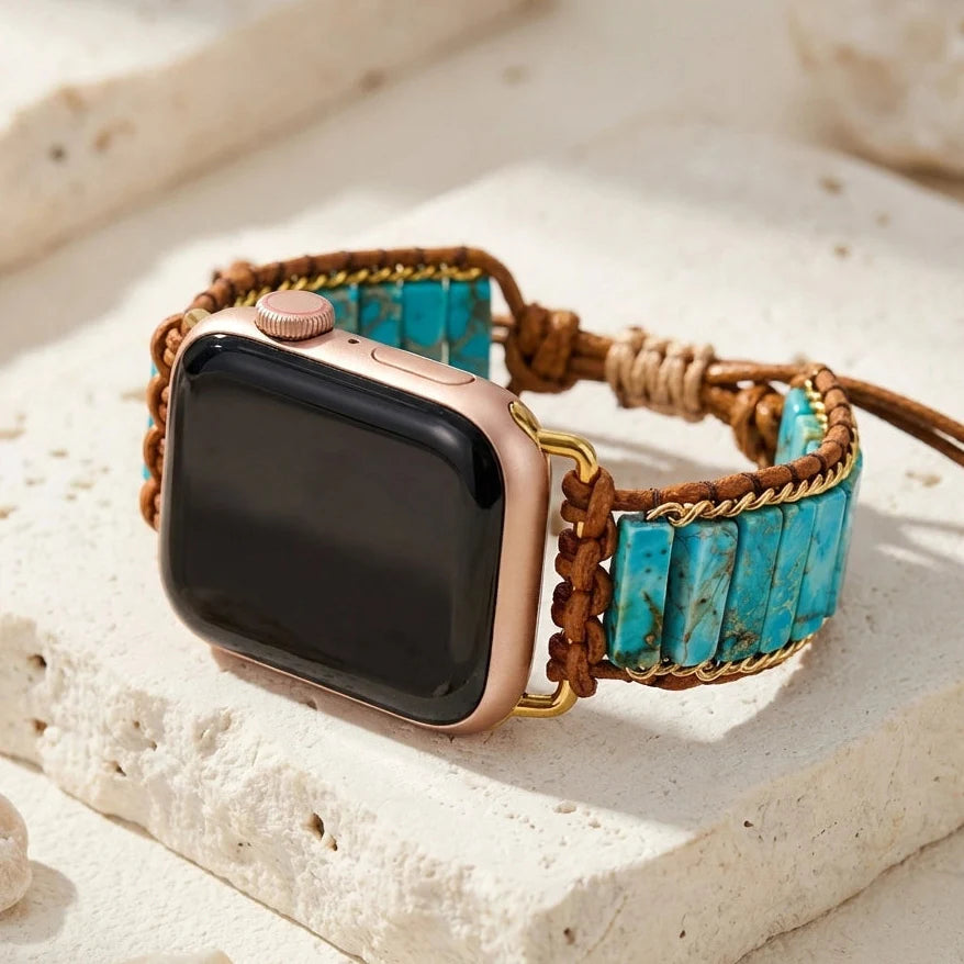 Calming Turquoise Apple Watch Band - Turquoise
