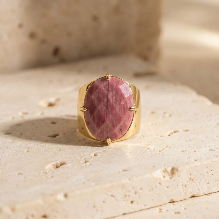 Rhodonite Positivity Ring - Rhodonite