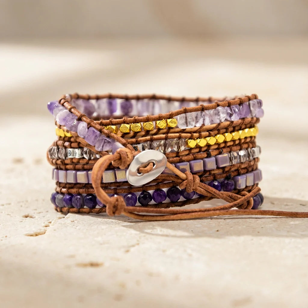 Amethyst Crown Bracelet - Amethyst