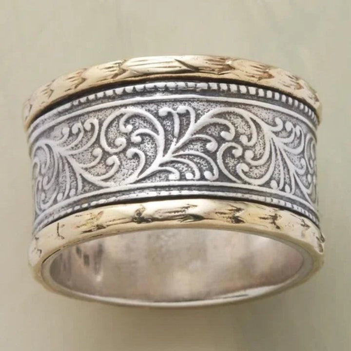 Vintage Bohemian Two Tone Golden & Silver Ring