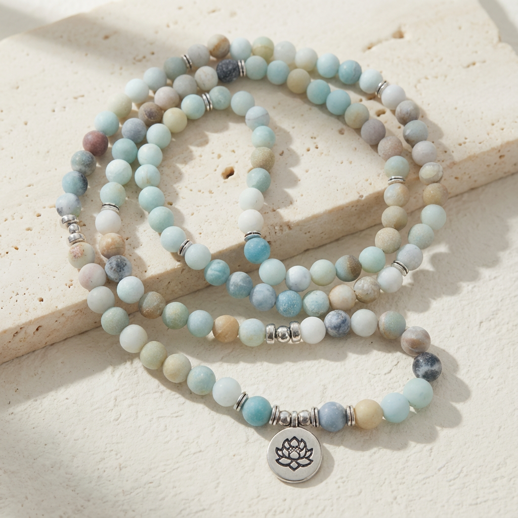 Divine Amazonite Mala - Amazonite 