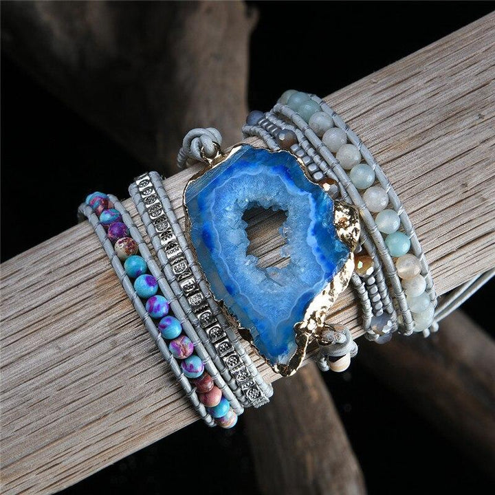 Dreamy Blue Agate Bracelet - Agate