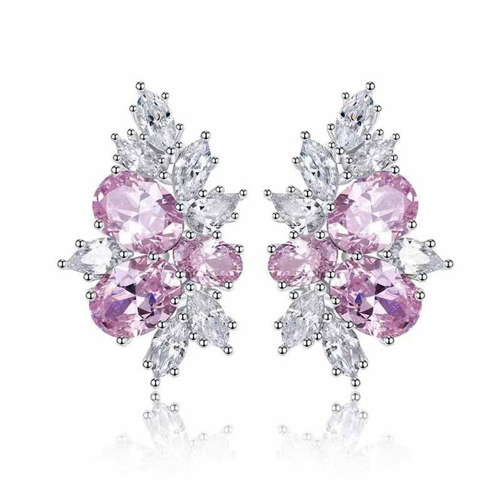 Lyra Blushbloom Earrings | White Gold