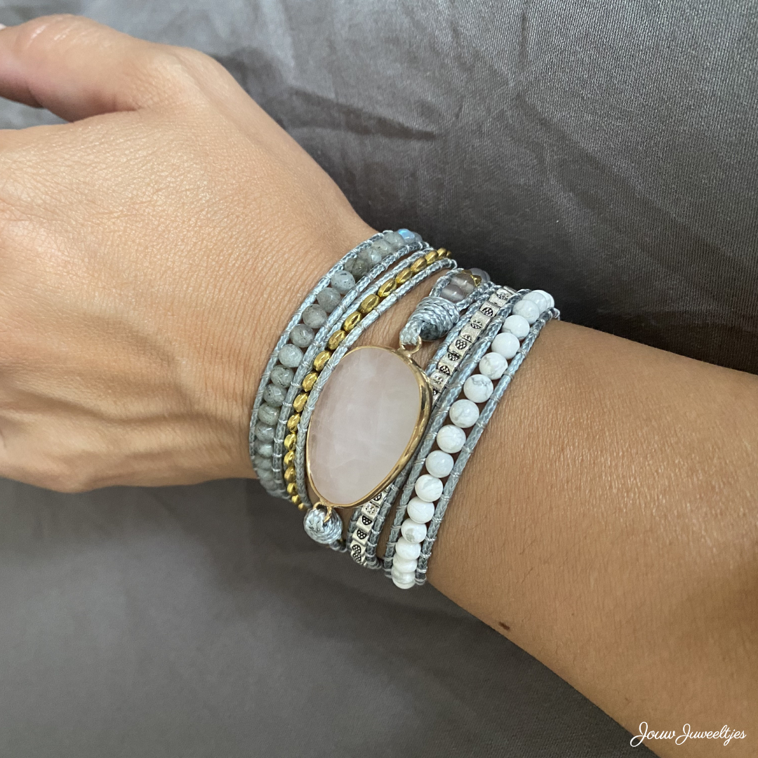 Vegan Bracelet of Love - Rose Quartz