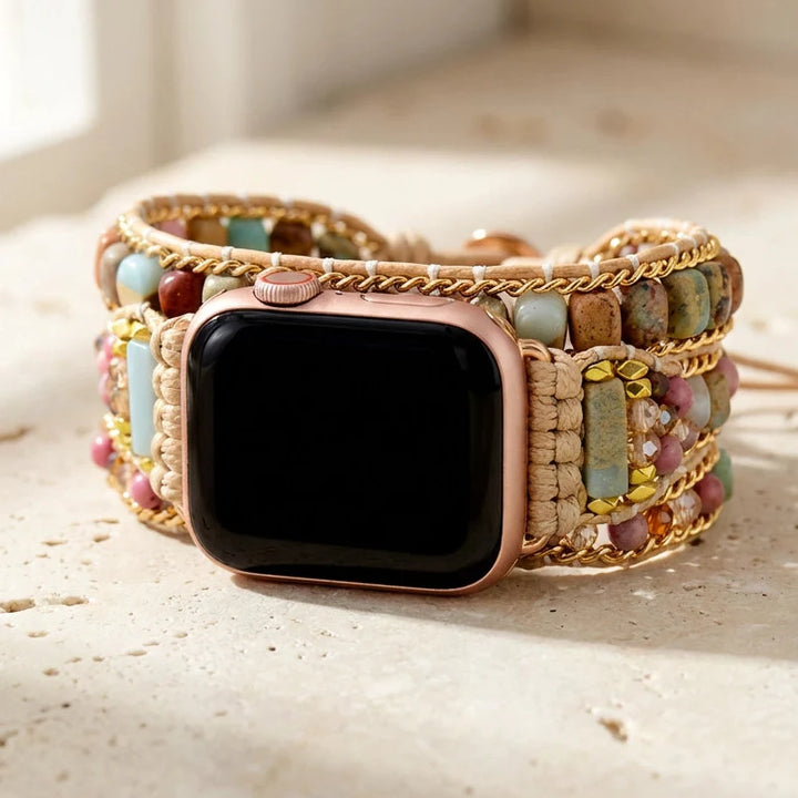 Healing Rhodochrosite Apple Watch Straps - Rhodochrosite