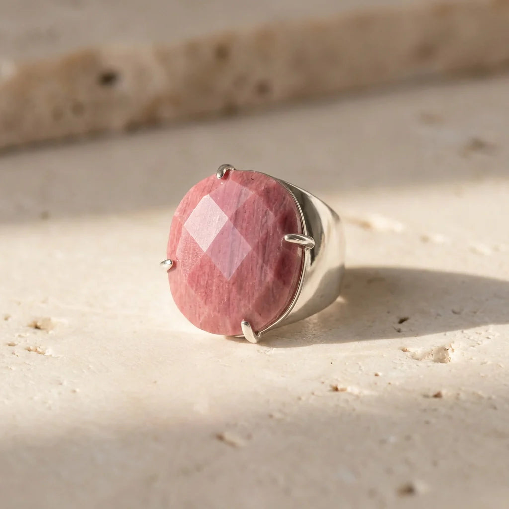 Rhodonite Positivity Ring - Rhodonite