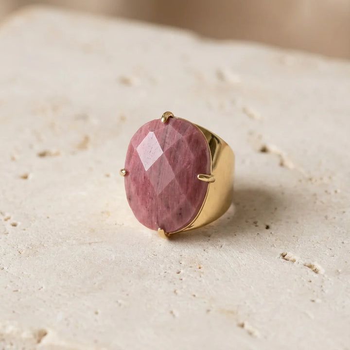 Rhodonite Positivity Ring - Rhodonite