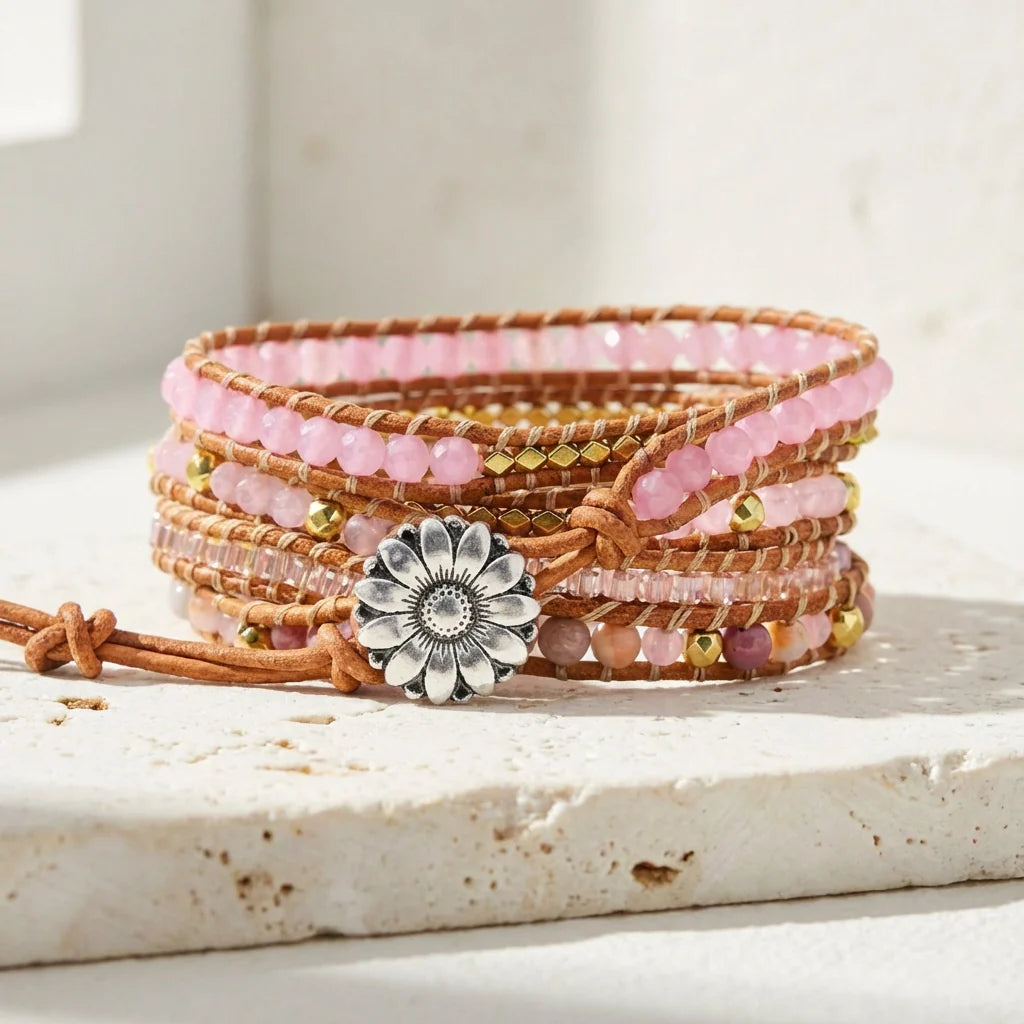 Power of Love Rose Quartz Bracelet - Rose Quartz