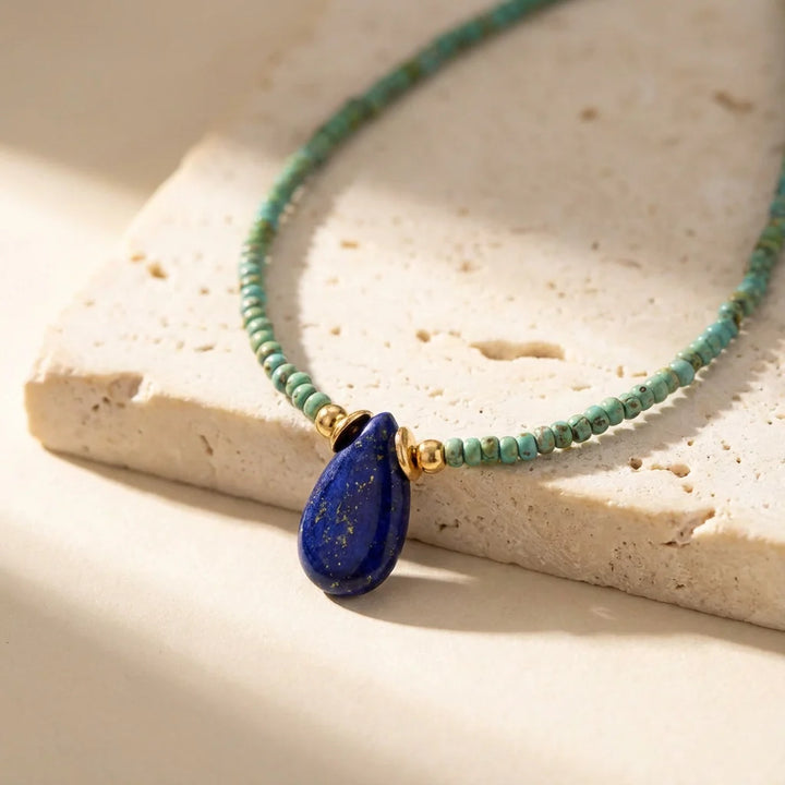 Lapis Lazuli Drop Necklace - Lapis Lazuli