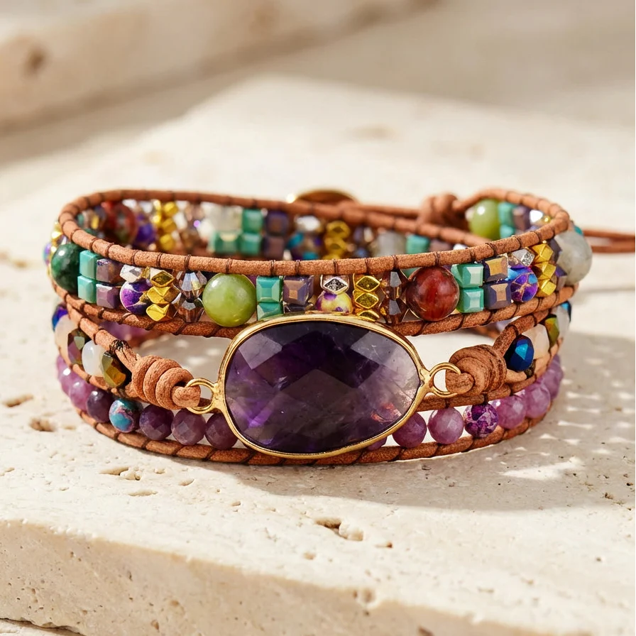 Amethyst Special Crown Bracelet - Amethyst