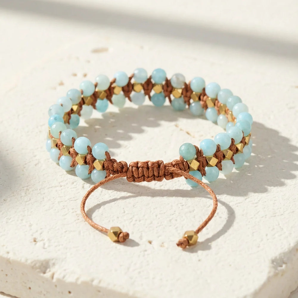 Woven Amazonite Bracelet - Amazonite 