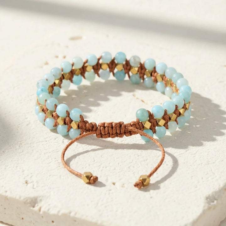 Woven Amazonite Bracelet - Amazonite 
