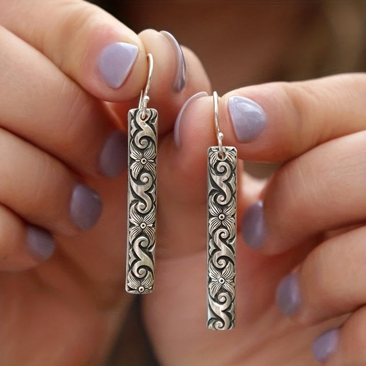 Vintage Boho Bar Pendant Earrings