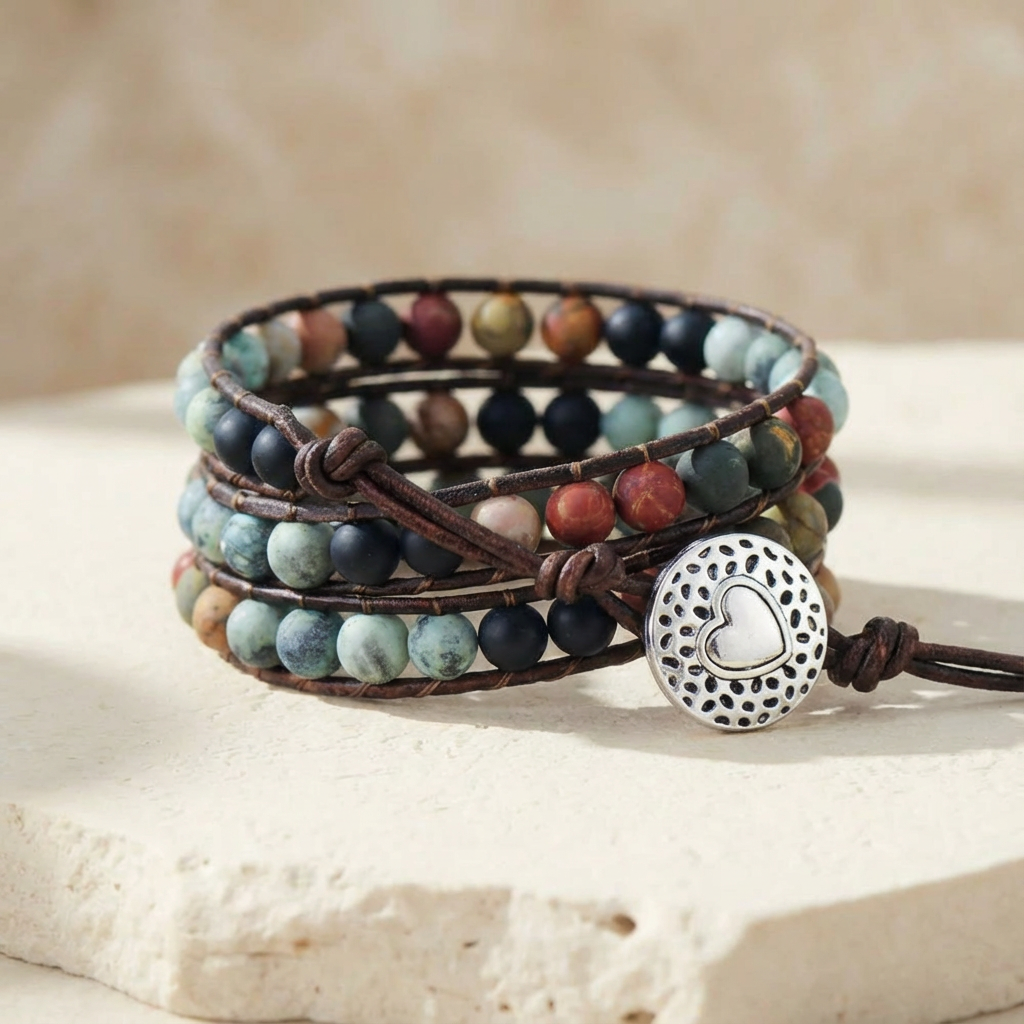Stress Relieving Jasper Bracelet - Jasper