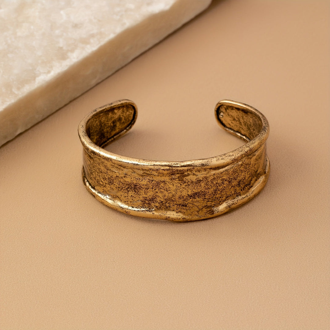 Vintage Style Minimalist Adjustable Zinc Alloy Open Bracelet