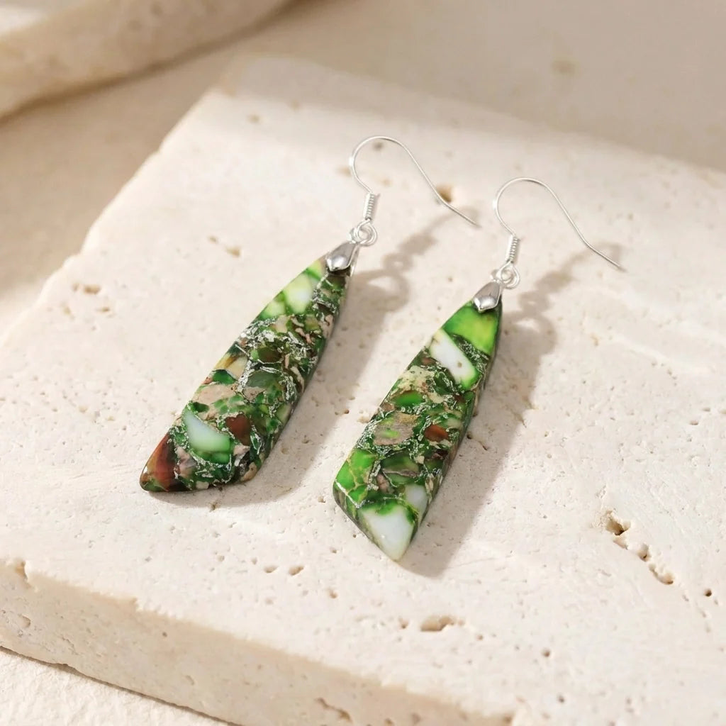 Earth Imperial Jasper Earrings - Imperial Jasper
