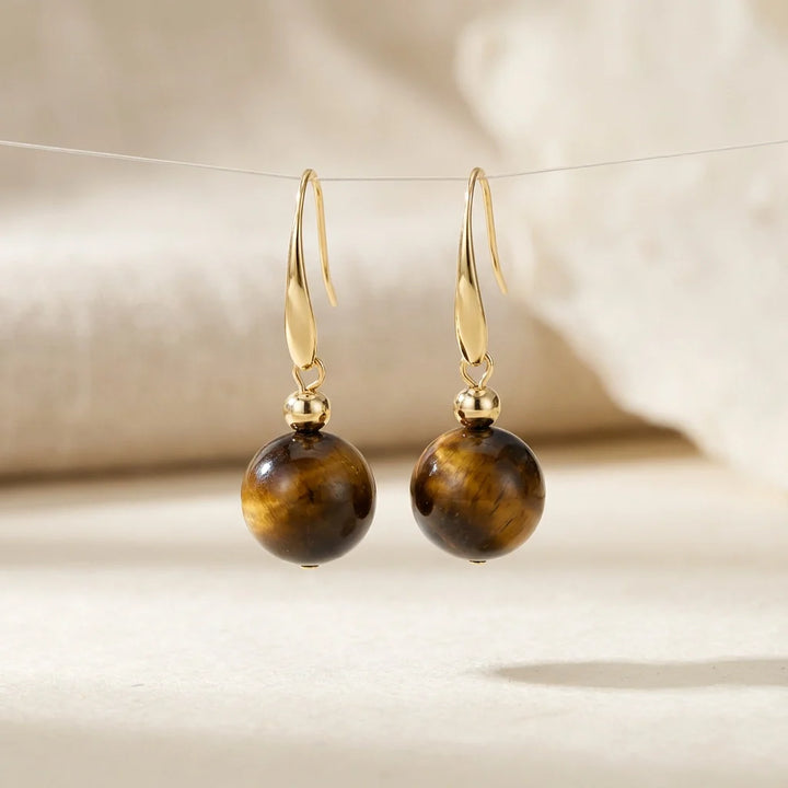 Bold Tigers Eye Necklace & Earrings (set of los) - Tiger's Eye