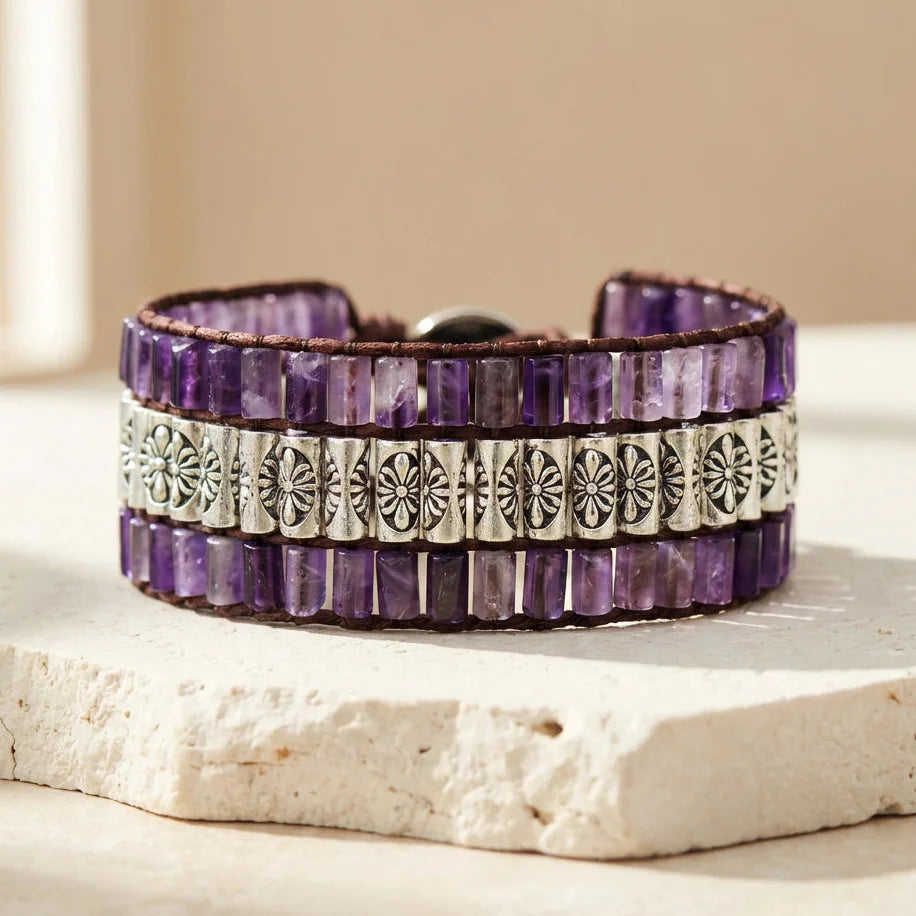 Harmony Boho Bracelet - Amethyst