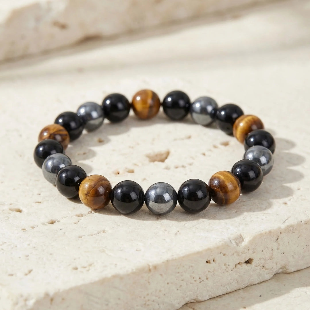 Triple Protection Bracelet - Tiger's Eye