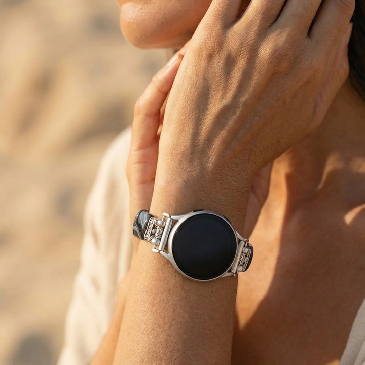Onyx & Agate Samsung Watch Band - Agate