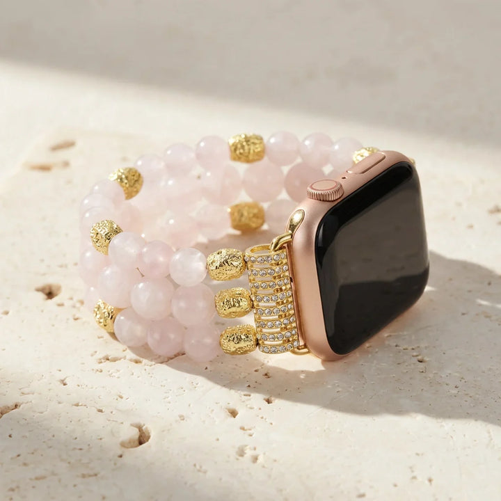 Healing Rose Quartz Apple Watch Band - Rose Quartz