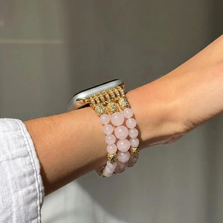 Healing Rose Quartz Apple Watch Band - Rose Quartz