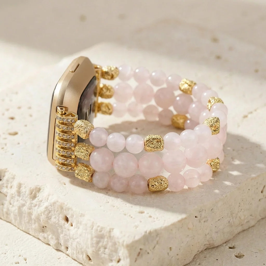 Healing Rose Quartz Fitbit Watch Band - Rose Quartz