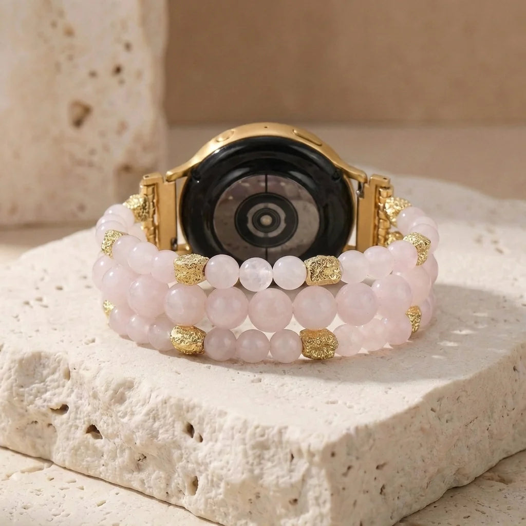 Healing Rose Quartz Samsung Watch Band - Rose Quartz