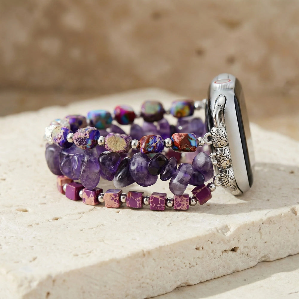 Amethyst & Jasper Apple Watch Band - Amethyst