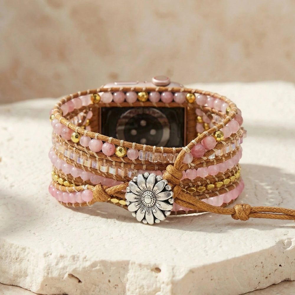 Rose Quartz Love Apple Watch Strap - Rose Quartz