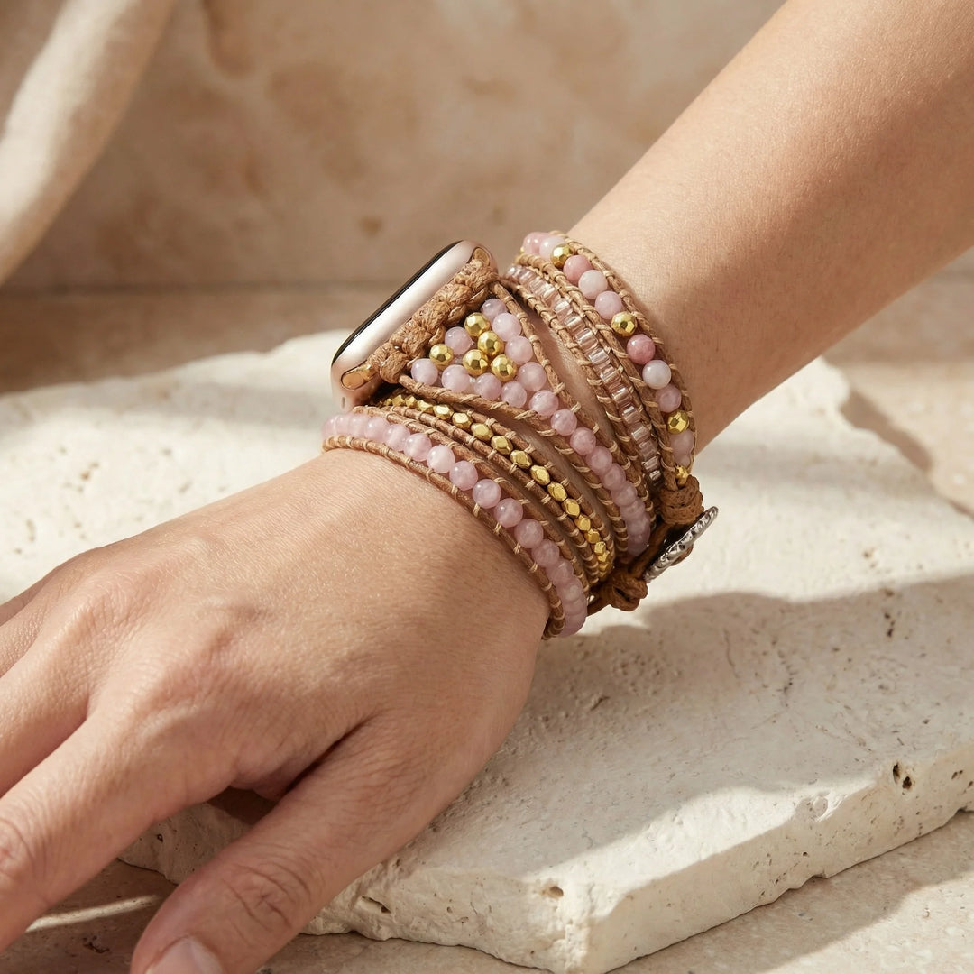 Rose Quartz Love Apple Watch Strap - Rose Quartz