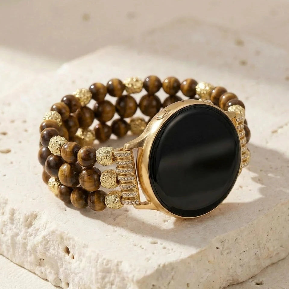 Grounding Tiger's Eye Samsung Watch Band - Tiger's Eye